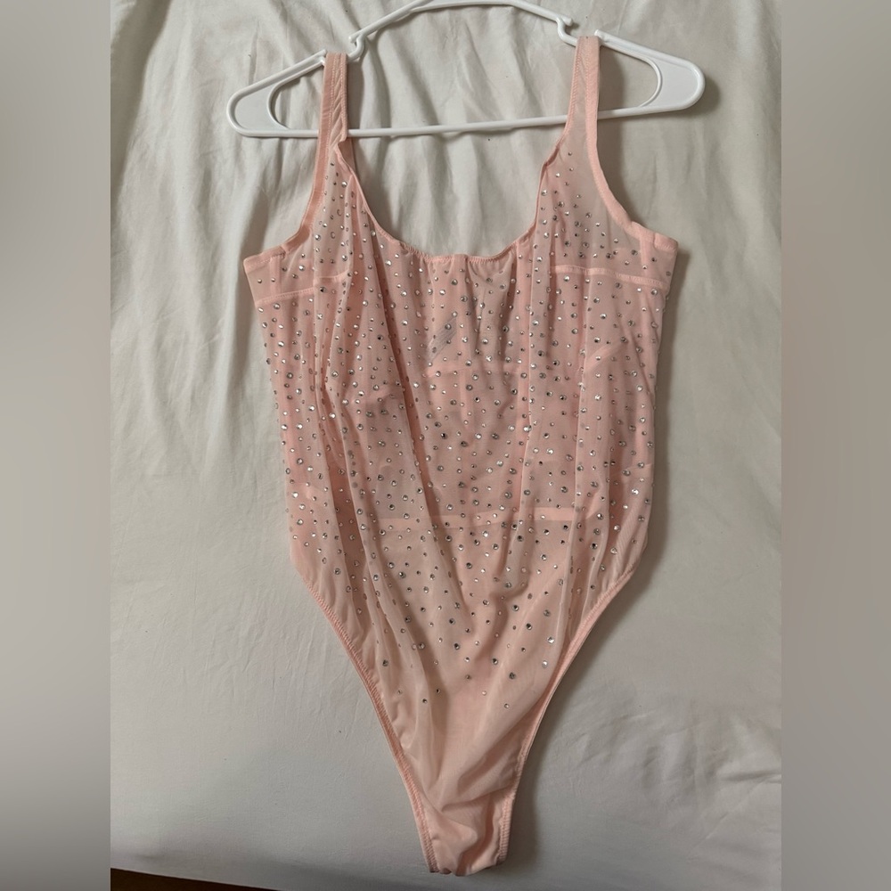 Victoria’s Secret VS Pink Corset Rhinestone Bodysuit